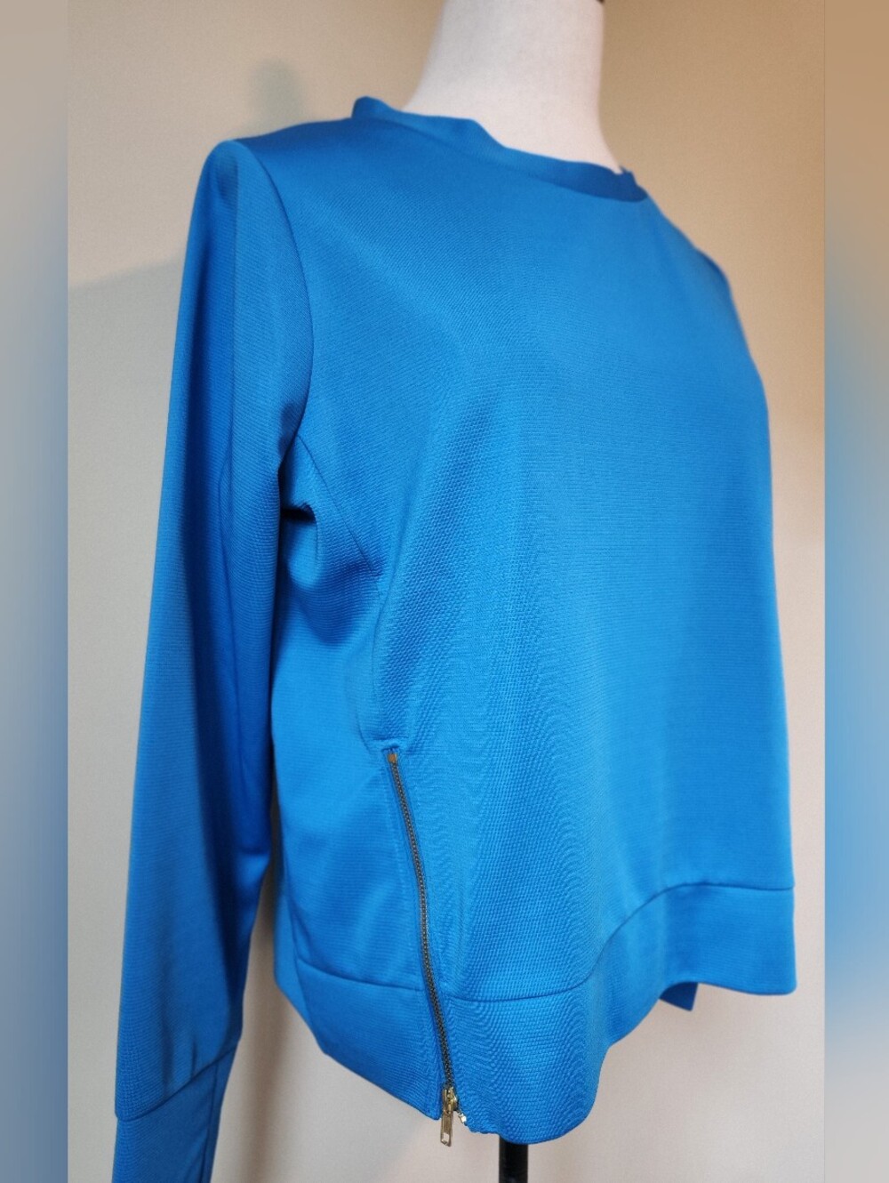 Addison Bay Bright Blue Zip-Accent Pullover Sweatshirt